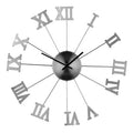 Orsina Manero Metal Wall Clock – Chrome Finish with Roman Numerals