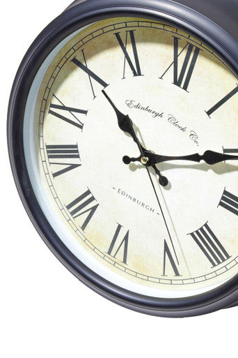 Orsina Robello Wall Clock – Modern Black Lined Rim Quartz Timepiece