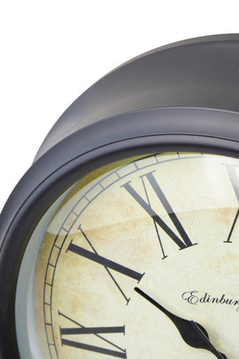 Orsina Robello Wall Clock – Modern Black Lined Rim Quartz Timepiece