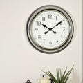 Orsina Pelo Chrome Wall Clock – Modern Minimalist Metal Timepiece
