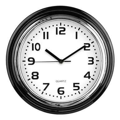 Orsina Siffer Modern Wall Clock – Chrome Finish Minimalist Timepiece