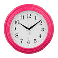 Orsina Elliot Vintage Round Wall Clock – Hot Pink Retro Home Decor