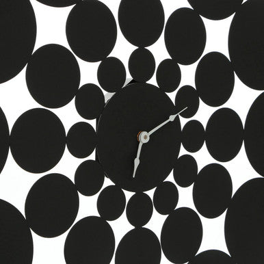 Orsina Datsun Black Discs Modern Wall Clock – Geometric Minimalist Art