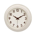 Orsina Maddox Cream Metal Wall Clock – Traditional White Face Timepiece