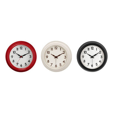 Orsina Maddox Cream Metal Wall Clock – Traditional White Face Timepiece