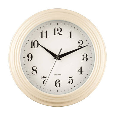 Orsina Elliot Vintage Cream Wall Clock – Retro Farmhouse Kitchen Decor