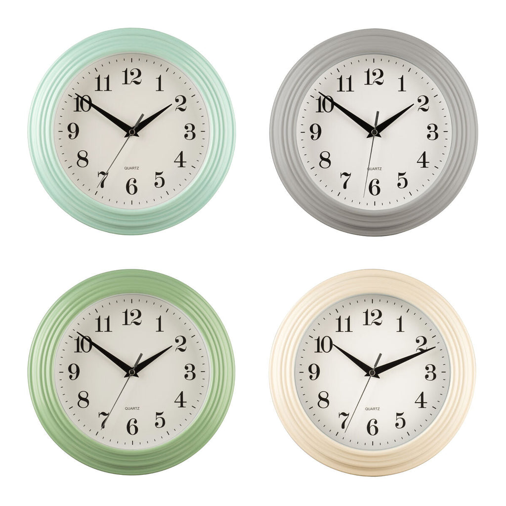 Orsina Elliot Vintage Cream Wall Clock – Retro Farmhouse Kitchen Decor