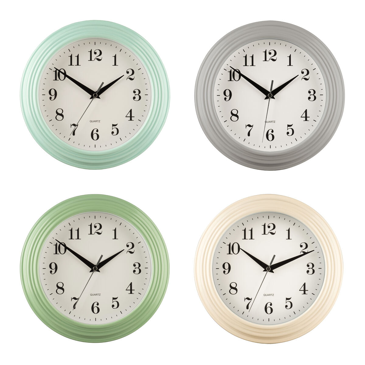 Orsina Elliot Vintage Wall Clock – Pastel Pale Blue Retro Round Design