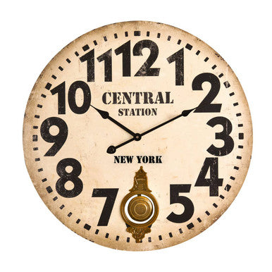 Orsina Crawley Vintage Wall Clock – 16-Inch Antique Roman Numeral Dial