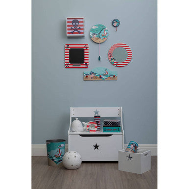 Orsina Pirate Table Clock – Nautical Kids Desk Timepiece with Quartz