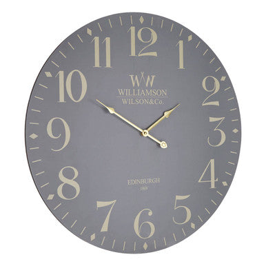 Orsina Destini Classic Grey Wall Clock – Large Minimalist Timepiece