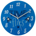 Orsina Kids Time Flies Wall Clock – Blue Rocket Space Educational Decor