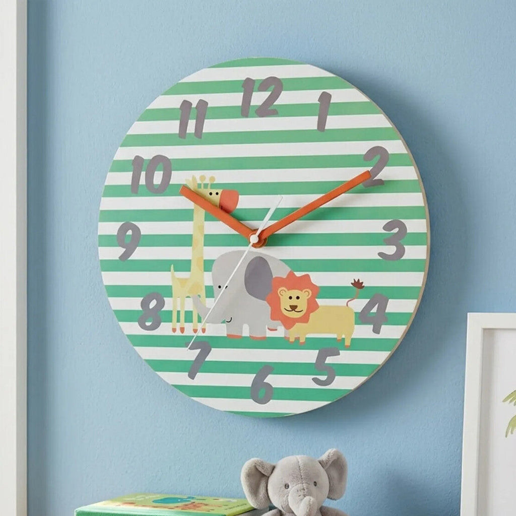 Orsina Kids Safari Wall Clock – Educational Jungle Theme Time Teacher