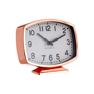 Orsina Baillie Rose Gold Table Clock – Modern Desk & Shelf Decor