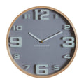 Orsina Vitus Large Digits Wall Clock – Modern Natural Wood & Grey