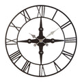 Orsina Vitus Wall Clock – Modern Black and Silver Roman Numeral Clock