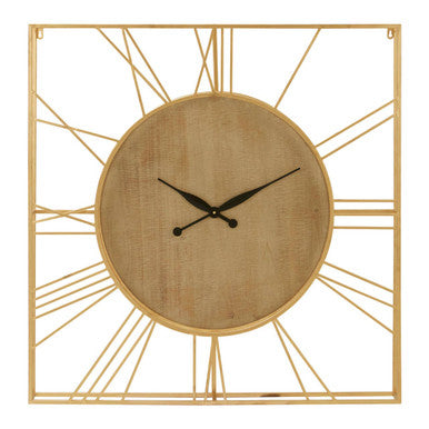 Orsina Yaxi Gold Wall Clock – Elegant Textured Metallic Home Decor
