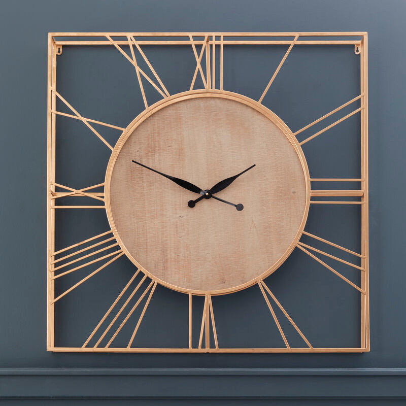 Orsina Yaxi Gold Wall Clock – Elegant Textured Metallic Home Decor