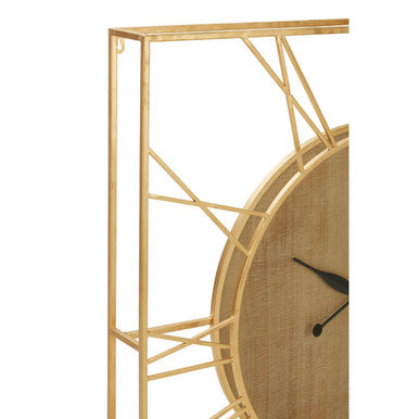 Orsina Yaxi Gold Wall Clock – Elegant Textured Metallic Home Decor
