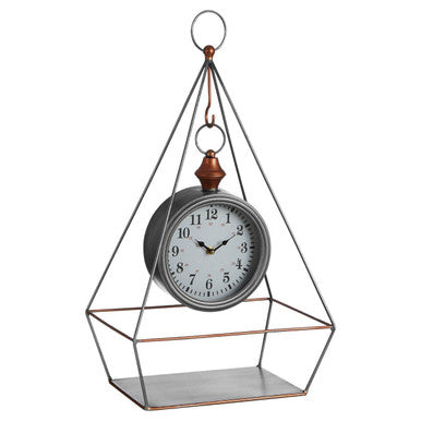 Orsina Hayden Antique Silver Table Clock – Vintage Mantle Desk Decor