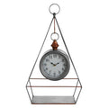Orsina Hayden Antique Silver Table Clock – Vintage Mantle Desk Decor