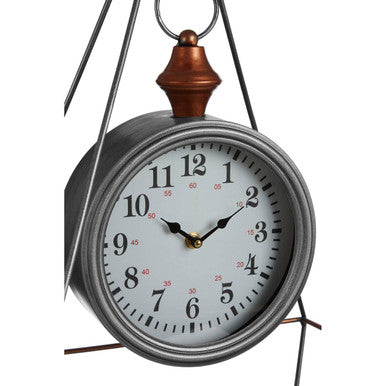 Orsina Hayden Antique Silver Table Clock – Vintage Mantle Desk Decor