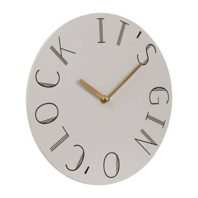 Gin Wall Clock by Orsina – Novelty Spirit Themed Bar Decor Timepiece