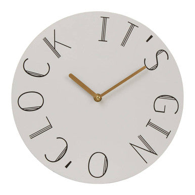 Gin Wall Clock by Orsina – Novelty Spirit Themed Bar Decor Timepiece