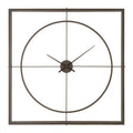 Orsina Trinity Rust Finish Wall Clock – Modern Industrial Round Decor