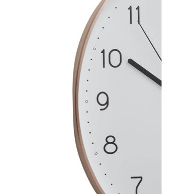 Orsina Elko Oval Wall Clock – Copper Finish Metallic Timepiece
