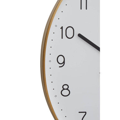 Orsina Elko Oval Gold Wall Clock – Luxury Brass Finish Modern Decor