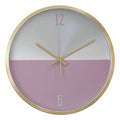 Orsina Elko Tricolor Metallic Wall Clock – Silver, Gold & Pink Finish