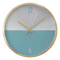 Orsina Elko Modern Wall Clock – Silver, Gold and Blue Metallic Finish
