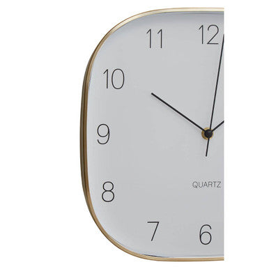 Orsina Elko Square Gold Wall Clock – Luxury Geometric Metallic Finish