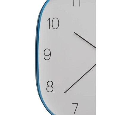 Orsina Elko Square Blue Wall Clock – Modern Geometric Case Design