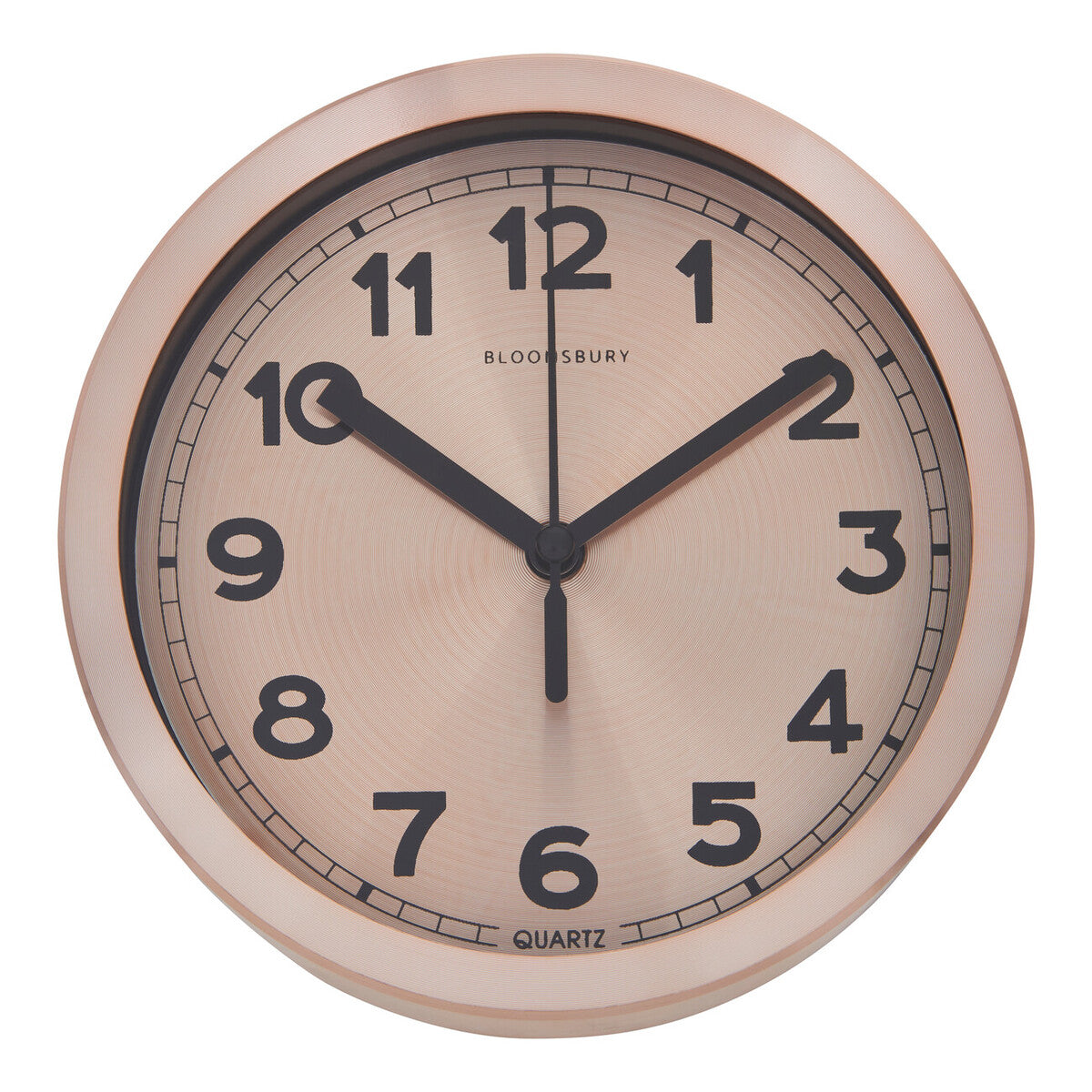 Orsina Elko Industrial Wall Clock – Copper and Black Metallic Finish