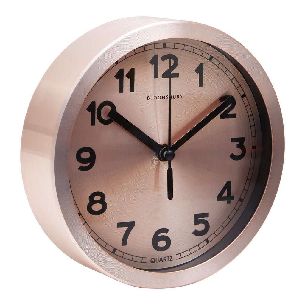 Orsina Elko Industrial Wall Clock – Copper and Black Metallic Finish