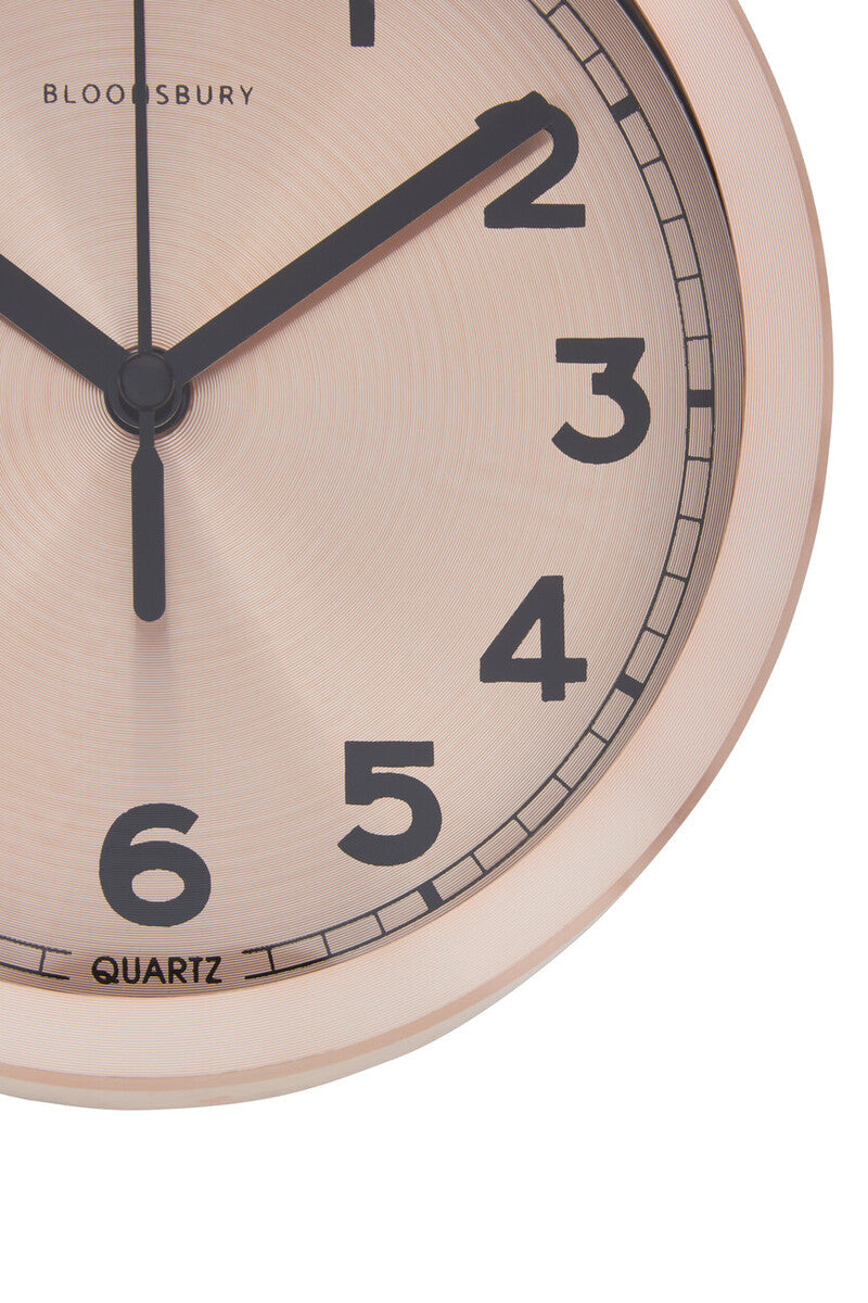 Orsina Elko Industrial Wall Clock – Copper and Black Metallic Finish