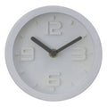 Orsina Elko White Embossed Wall Clock – Modern 3D Minimalist Decor