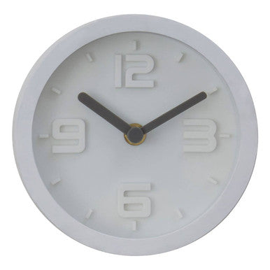 Orsina Elko White Embossed Wall Clock – Modern 3D Minimalist Decor