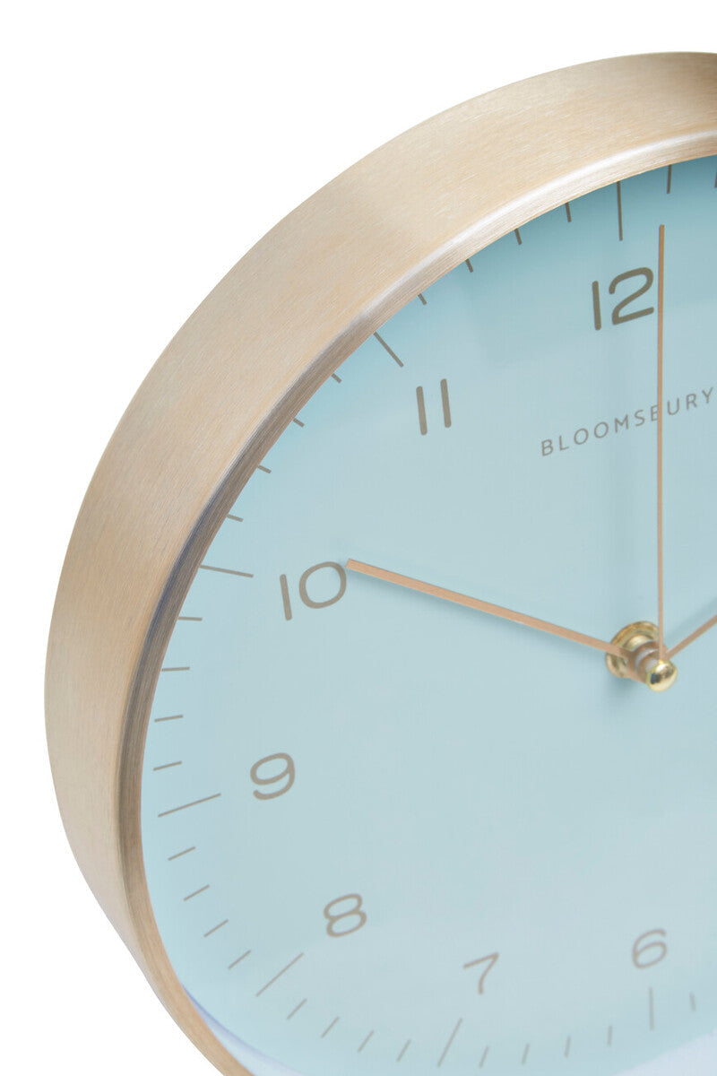 Orsina Elko Mint Green and Gold Wall Clock – Modern Pastel Timepiece