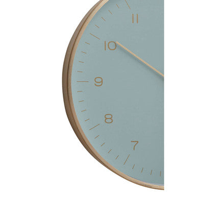 Orsina Elko Mint Green and Gold Wall Clock – Modern Pastel Timepiece