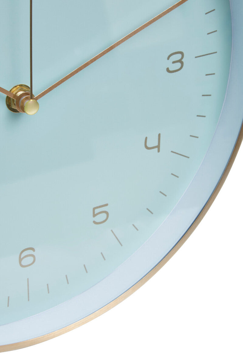 Orsina Elko Mint Green and Gold Wall Clock – Modern Pastel Timepiece