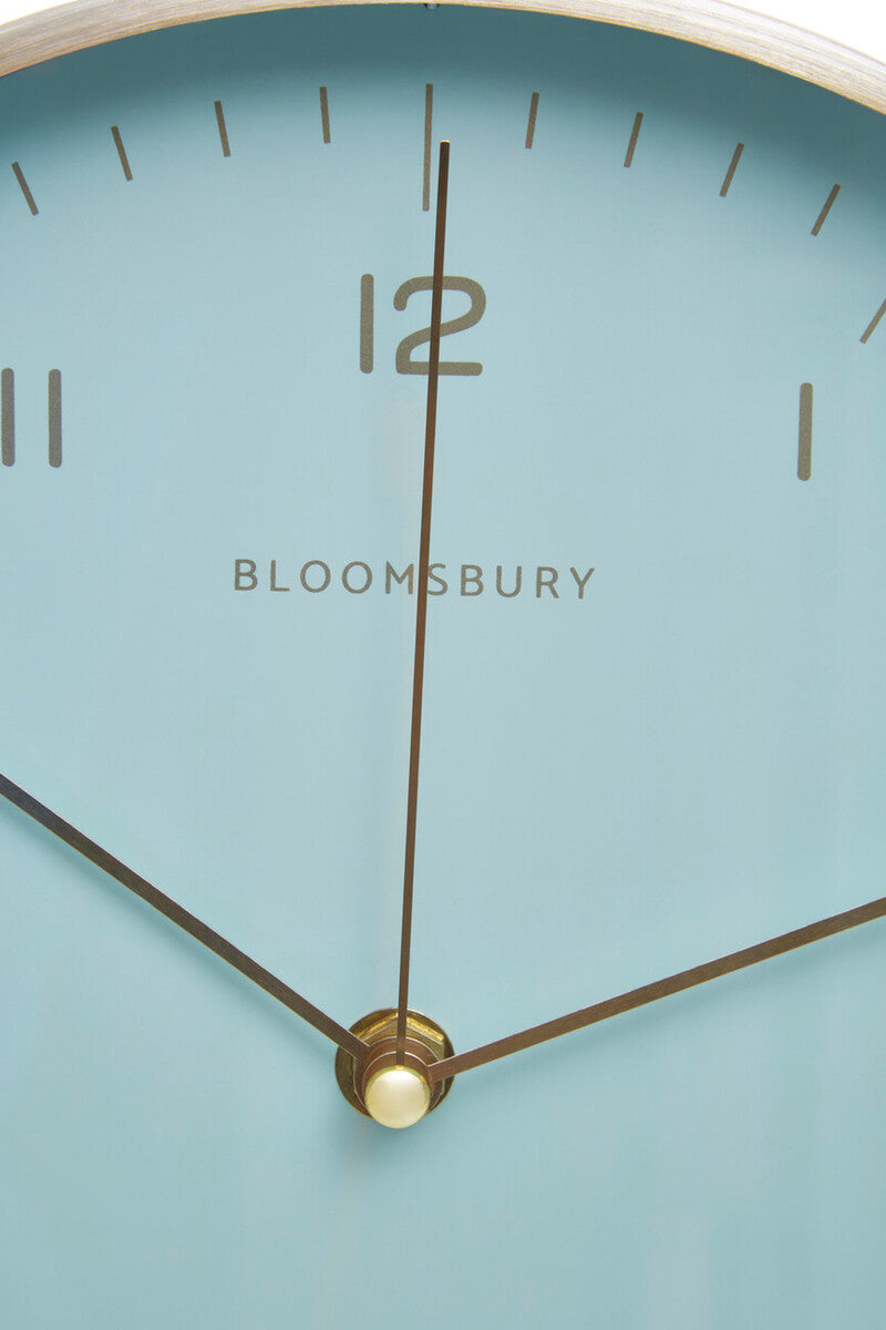 Orsina Elko Mint Green and Gold Wall Clock – Modern Pastel Timepiece