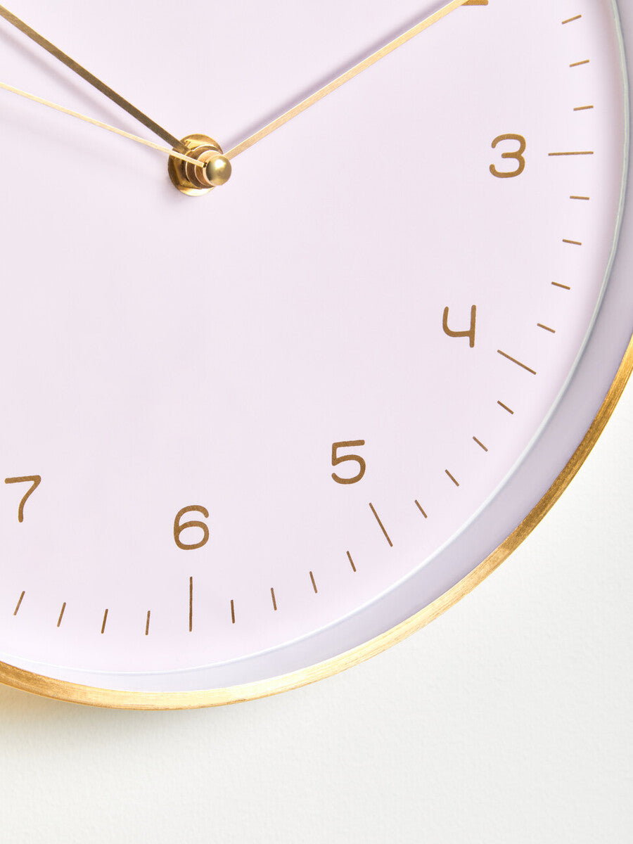 Orsina Elko Gold and Pink Wall Clock – Silent Decorative Timepiece