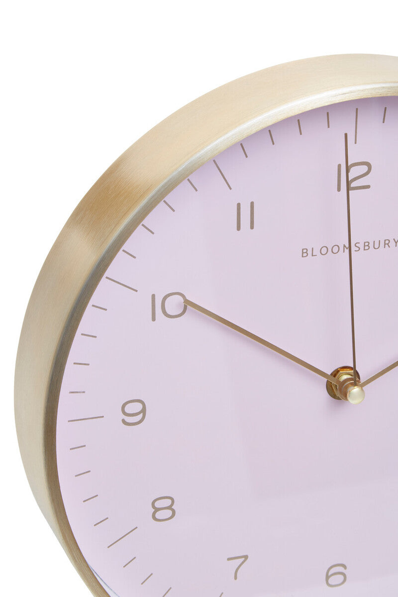 Orsina Elko Gold and Pink Wall Clock – Silent Decorative Timepiece