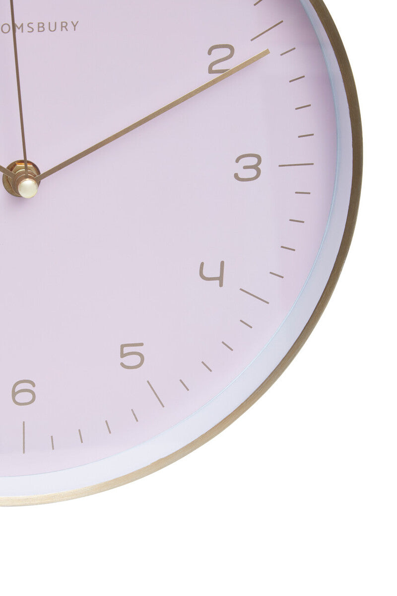 Orsina Elko Gold and Pink Wall Clock – Silent Decorative Timepiece