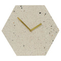 Orsina Mimo Terrazzo Wall Clock – Hexagonal Pink and Grey Decor