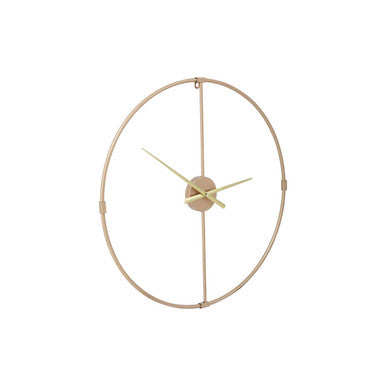 Orsina Beauly Metal Wall Clock – Modern Gold Finish Round Open Frame