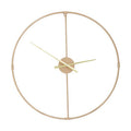 Orsina Beauly Metal Wall Clock – Modern Gold Finish Round Open Frame